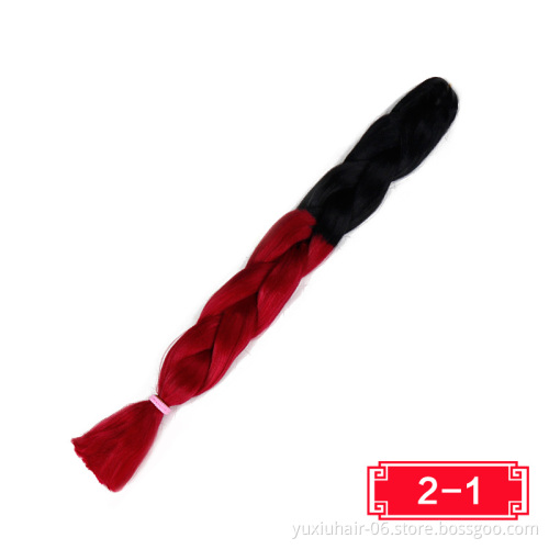 Braiding Hair  Synthetic Heat Fiber braid 41inch 165g/piece ombre color crochet Jumbo Braid Hair Extensions